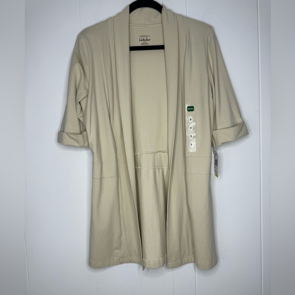 NWT Cabela’s Cotton Blend Cardigan Medium - Picture 9 of 10